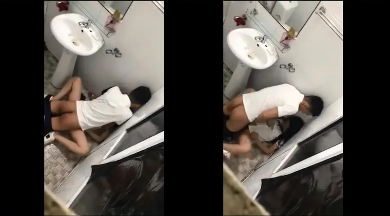 Cô bạn gái say xỉn và anh bồ trong phòng tắm nhà hàng